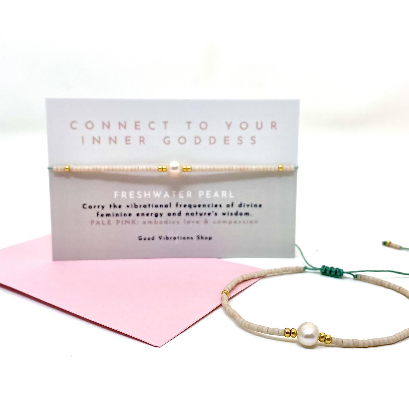Pearl Goddess Bracelet ⎮ Pale Pink – Good Vibrations Shop
