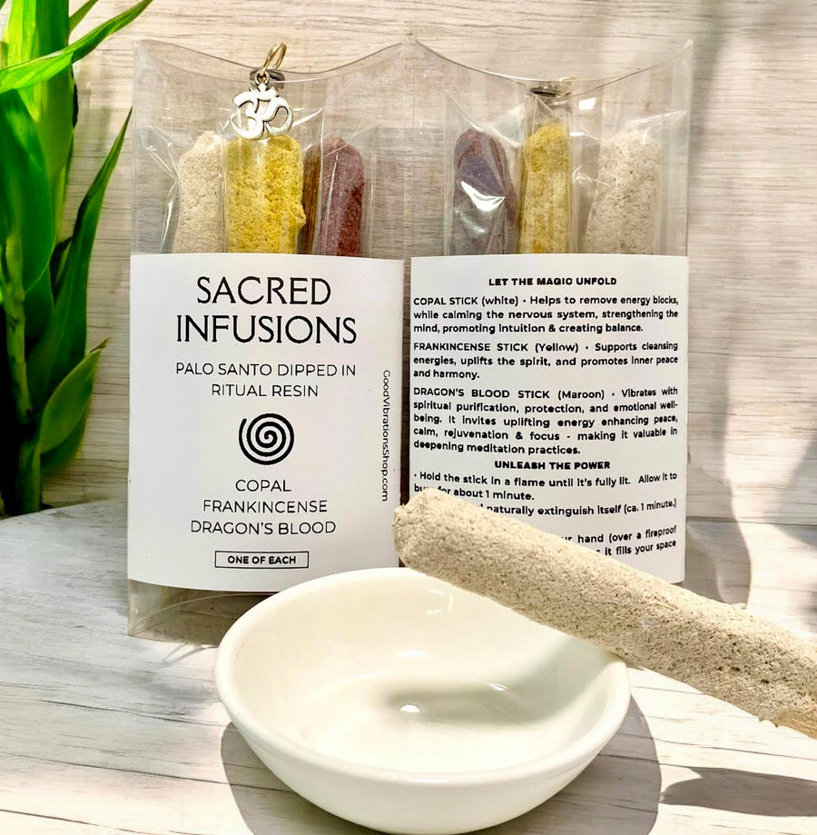 Sacred Infusions⎮ Palo Santo Dipped in Ritual Resin