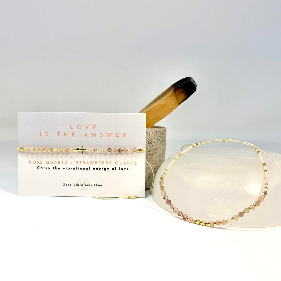 LOVE IS THE ANSWER Gemstone Intension Bracelet Good Vibrations Shop LOVE IS THE ANSWER Gemstone Intension Bracelet Good Vibrations Shop