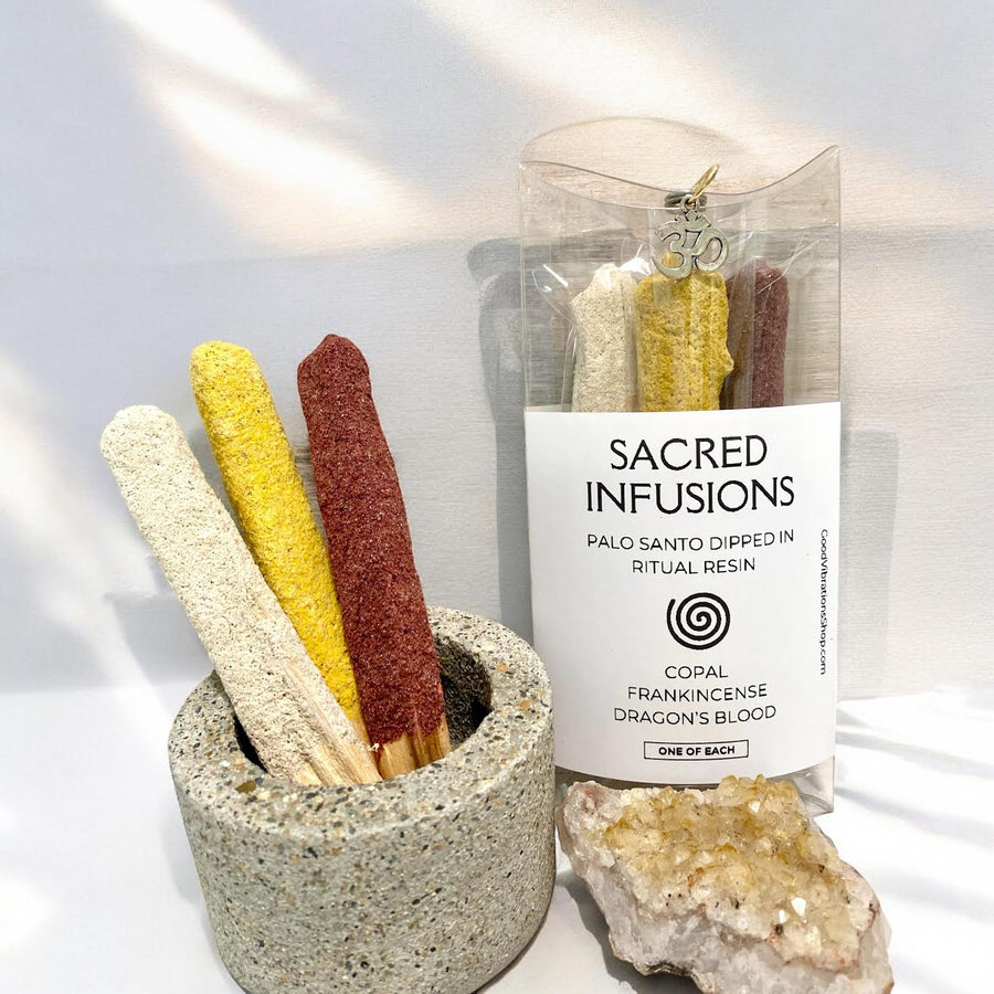 Sacred Infusions⎮ Palo Santo Dipped in Ritual Resin