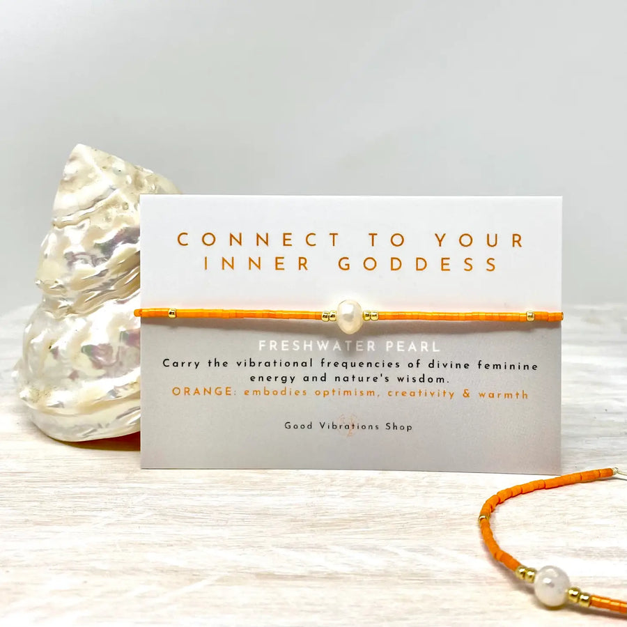 Pearl Goddess Bracelet ⎮ Orange