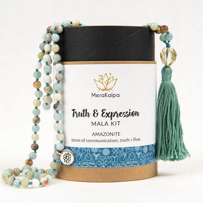 Truth + Expression│Amazonite Mala Necklace Kit