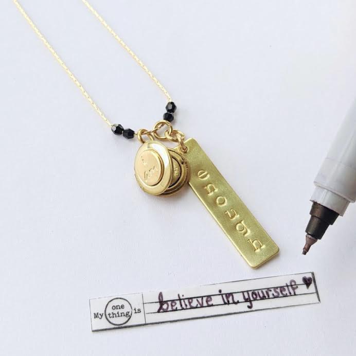 Hand-Stamped 'I Am'⎜Locket Necklace