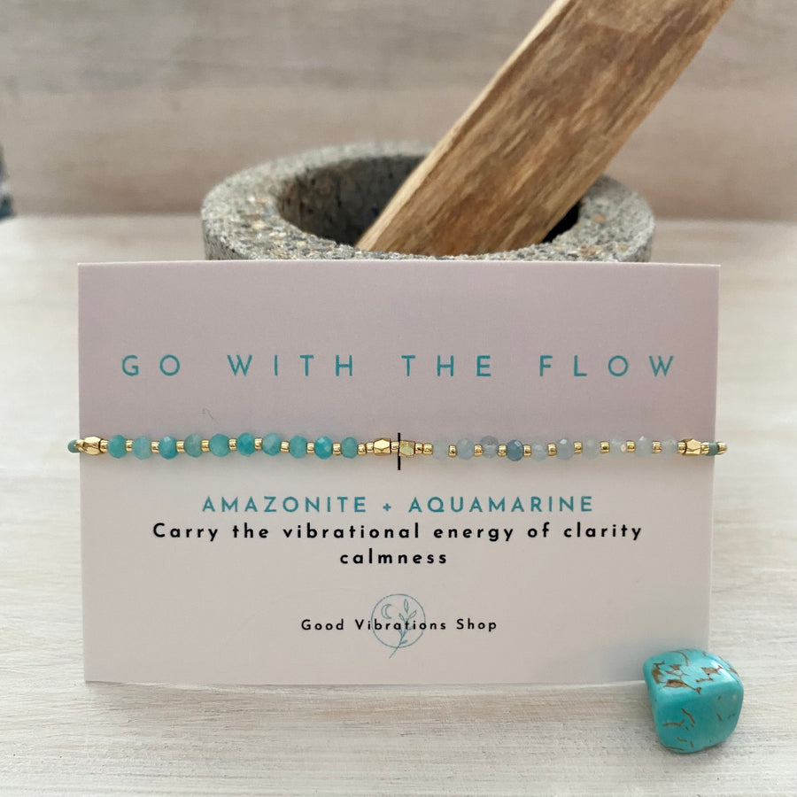 GO WITH THE FLOW ⎮ Gemstone Intention Bracelet