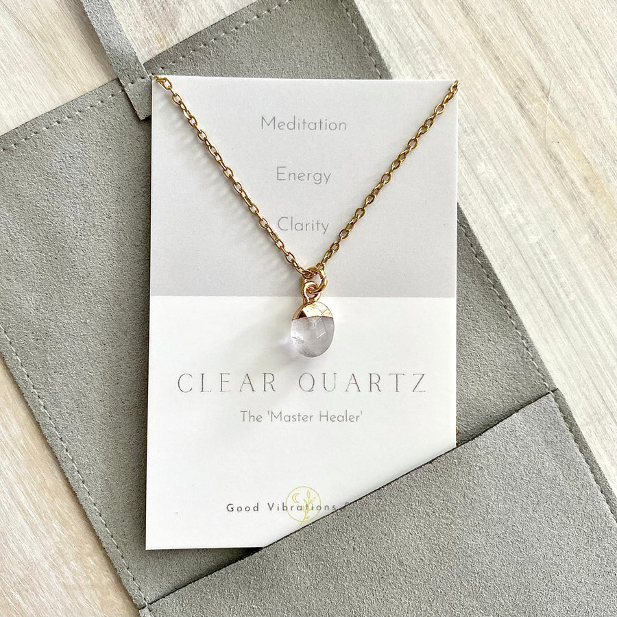 Clear Quartz⎮Aura Necklace