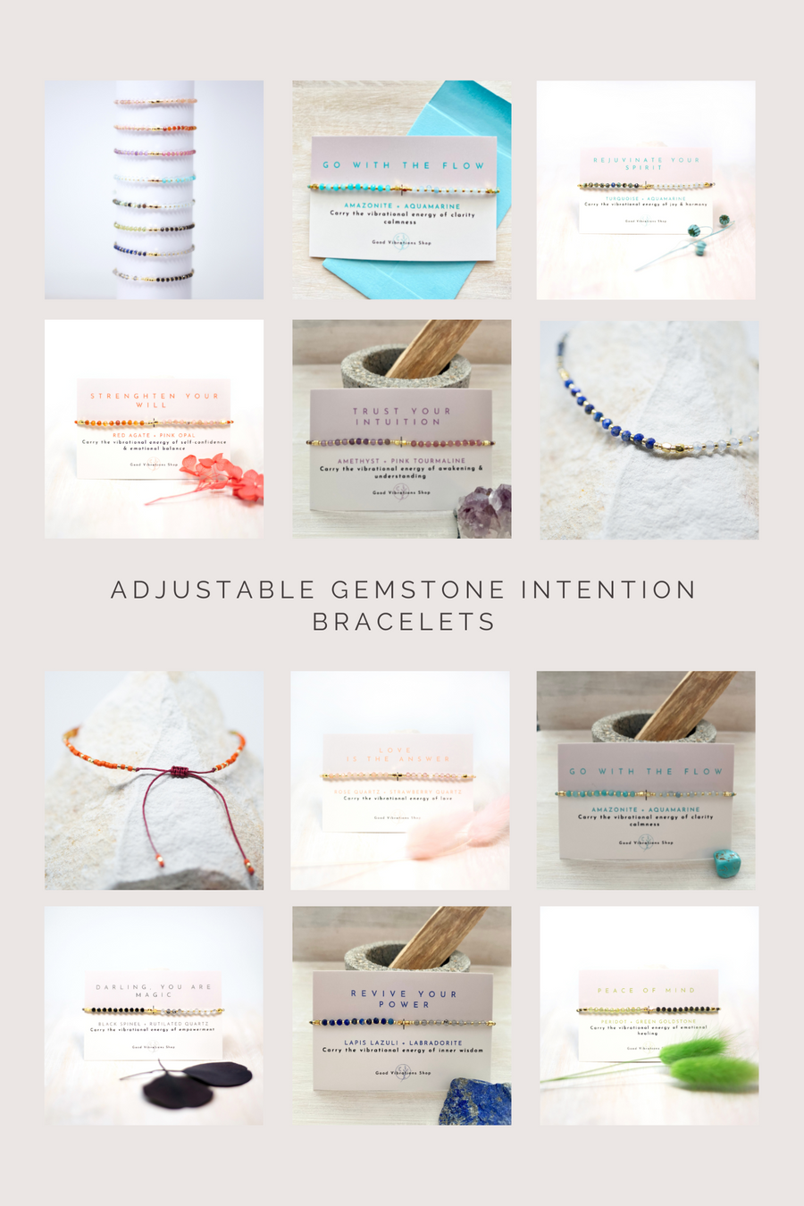 LOVE IS THE ANSWER ⎮ Gemstone Intension Bracelet